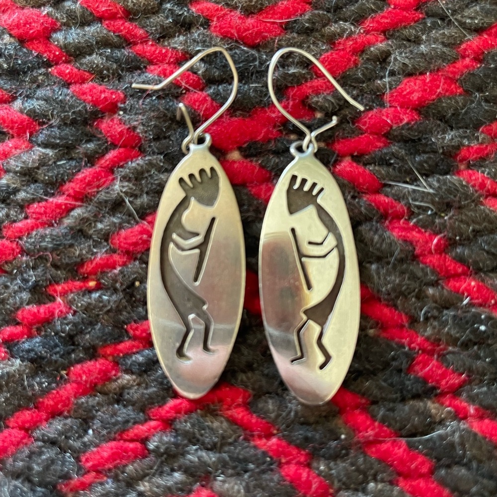 Sterling Hopi Kokopelli earrings